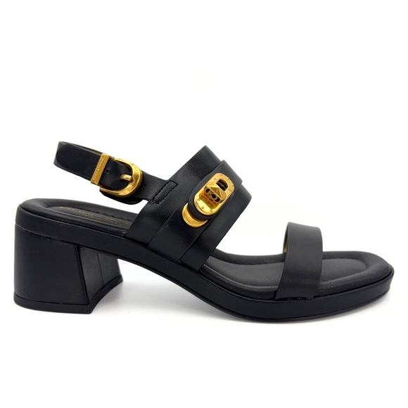 Donna Karan New York Sloane Slingback Sandals Women’s 6.5 M Black Leather - Picture 5 of 11